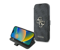 Guess 4G Metal Logo Apple iPhone 16 Pro Max - dėklas telefonui juodos spalvos