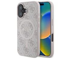 Guess 4G Ring Classic Logo MagSafe - dėklas skirtas Apple iPhone 16 pink