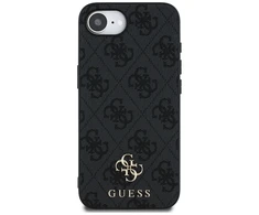 GUESS dėklas skirtas Apple iPhone 16e (SE 4 2025) compatible with MagSafe GUHMPSE4P4SM4MK (PU 4G Small 4G and Classic) juodos spalvos