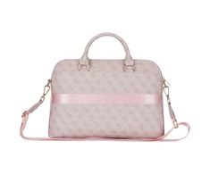 Guess 4G Zipper Pocket Triangle Logo 15" Nešiojamas kompiuteris Bag - Rožinė