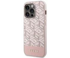 Dėklas GUESS GUHMP14XHGCFSEP IPHONE 14 PRO MAX 6.7 "Rožinis/Rožinis HARD CASE GCUBE STRIPES MAGSAFE