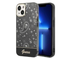 „Guess“ „Bandana Paisley“ dėklas, skirtas iPhone 14 / 15 / 13 6.1" - Juodas