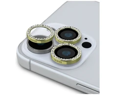 Rinkinys 2in1 Guess BP Rhinestone apsauginis stiklas ekranui ir kamerai Apple iPhone 16 Pro Max