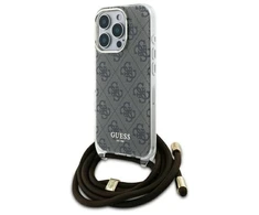Guess GUHCP16XHC4SEW Apple iPhone 16 Pro Max 6.9" dėklas telefonui rudos spalvos/dėklas telefonui rudos spalvos Crossbody Cord 4G Print