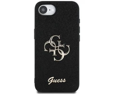 GUESS dėklas skirtas Apple iPhone 16e (SE 4 2025) GUHCPSE4HG4SGK (Fixed Glitter Big 4G) juodos spalvos