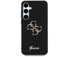 Dėklas Guess Fixed Glitter Big 4G Metal Logo to Samsung Galaxy S25+ juodos spalvos