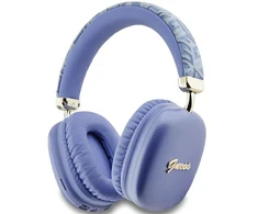 Guess Bluetooth on-ear ausinės GUBHK1GCTCSU violetinė/violetinė Gcube Metallic Script Logo