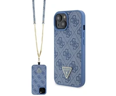 Apple iPhone 15 Guess dėklas Crossbody 4G Metal Logo (GUHCP15SP4TDSCPB) mėlynos spalvos