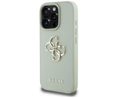 Guess Grained Big 4G Logo Small Classic Logo Apple iPhone 16 Pro Max dėklas telefonui žalios spalvos