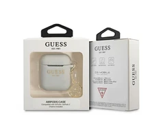 Apple AirPods Guess silikoninis Charm 4G Collection (GUA2LSC4EG) ausinių dėklas pilkos spalvos