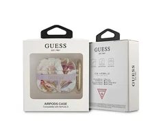 Apple AirPods 3 ausinių dėklas Guess AirPods Flower Strap Collection (GUA3HHFLU) violetinės spalvos
