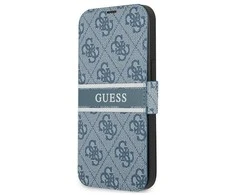 Dėklas Guess GUBKP13S4GDBL iPhone 13 mini 5,4" mėlyna/mėlynas book 4G Stripe