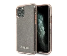 GUESS kietas dėklas blizgučiais GUHCN58PCGLPI IPHONE 11 PRO Rožinis