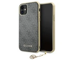 Apple iPhone 11 Guess Dėklas 4G Charms Collection (GUHCN61GF4GGR) pilkos spalvos