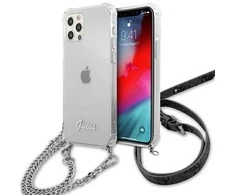 Dėklas GUESS GUHCP12LKC4GSSI HARDCASE 4G CHAIN IPHONE 12 PRO MAX Sidabrinis