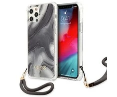 Dėklas GUESS GUHCP12LKSMAGR IPHONE 12 PRO MAX 6,7 "PILKOS/PILKOS KIETŲJŲ DĖLĖS MARMURO KOLEKCIJA