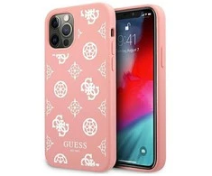 Guess telefono dėklas, skirtas iPhone 12 Pro Max 6,7 GUHCP12LLSPEWPI rožinė hard telefono dėklas, skirtas Peony Collection