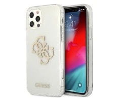 Apple iPhone 12 Pro Max Guess Dėklas Glitter 4G Big Logo (GUHCP12LPCUGL4GTR) skaidrus