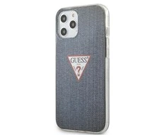 Apple iPhone 12 Pro Max Guess dėklas Jeans Collection (GUHCP12LPCUJULDB) mėlynos spalvos