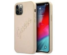 GUESS GUHCP12LRSAVSLG KIETUS DĖKLAS SAFFIANO VINTAGE IPHONE 12 PRO MAX GOLD