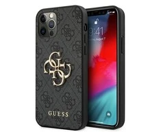 Dėklas GUESS GUHCP12M4GMGGR IPHONE 12/12 PRO 6.1 "GRAY/GRAY HARDCASE 4G BIG METAL LOGO