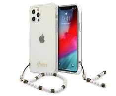 GUESS GUHCP12MKPSWH KIETAS DĖKLAS SKAIDRUS Baltas PEARL IPHONE 12/12 PRO