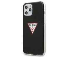 Apple iPhone 12 / 12 Pro 6,1" Guess dėklas Triangle Collection GUHCP12MPCUCTLBK juodos spalvos