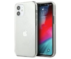 Apple iPhone 12 Mini Guess dėklas 4G 3D Pattern Collection (GUHCP12S3D4GTR) skaidrus