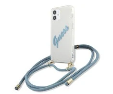 Apple iPhone 12 Mini Guess dėklas Script Vintage (GUHCP12SCRTVSBL) mėlynos spalvos