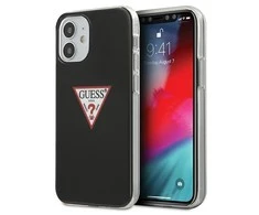 Apple iPhone 12 Mini Guess dėklas Triangle Collection (GUHCP12SPCUCTLBK) juodos spalvos
