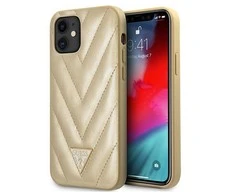 GUESS GUHCP12SPUVQTMLBE KIETAS DĖKLAS V dygsniuotas KOLEKCIJA IPHONE 12 MINI 5,4" AUKSO
