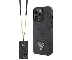 Apple iPhone 13 Pro Guess dėklas Crossbody 4G Metal Logo (GUHCP13LP4TDSCPK) juodos spalvos