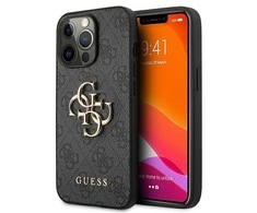 Apple iPhone 13 Pro Max 6,7″ Guess dėklas 4G Big Metal Logo GUHCP13X4GMGGR pilkas