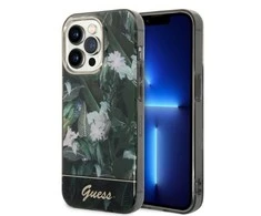 Apple iPhone 14 Pro Guess dėklas Jungle Collection (GUHCP14LHGJGHA) žalios spalvos