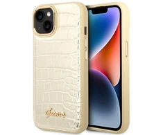 Dėklas GUESS GUHCP14MHGCRHD IPHONE 14 PLUS / 15 PLUS 6.7 "GOLD / GOLD HARDCASE CROCO COLLECTION