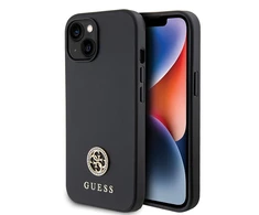 Dėklas GUESS GUHCP15MPS4DGPK IPHONE 15 PLUS / 14 PLUS 6.7 "Juodas / Juodas HARDCASE STRASS METAL LOGO