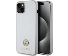 Guess dėklas, skirtas iPhone 15 Plus 6,7 GUHCP15MPS4DGPS sidabrinis HC PU 4G Metal Logo Strass