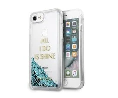 Apple iPhone 6 / 6S / 7 / 8 / SE 2020 / 2022 Guess Hard dėklas Liquid Glitter Party (GUHCP7GLUQBL) mėlynos spalvos