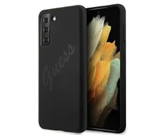 Samsung Galaxy S21 Plus Guess dėklas Script Vintage (GUHCS21MLSVSBK) juodos spalvos