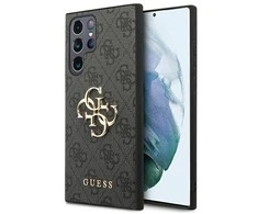 Guess GUHCS22L4GMGGR Samsung Galaxy S908 S22 Ultra dėklas telefonui pilkos spalvos 4G Big Metal Logo