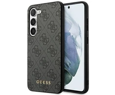 Samsung Galaxy S23 Guess dėklas 4G Metal Gold Logo (GUHCS23SG4GFGR) pilkos spalvos