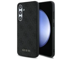 Guess GUHCS24FEG4GFGR Samsung Galaxy S24 FE S721 dėklas telefonui pilkos spalvos hardcase 4G Metal Gold Logo