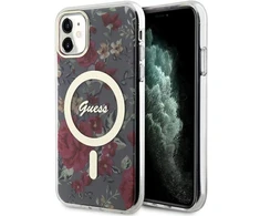 Dėklas GUESS GUHMN61HCFWSA IPHONE 11 / XR 6.1 "Žalias / KHAKI HARDCASE FLOWER MAGSAFE