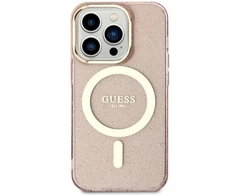 Apple iPhone 11 Guess dėklas Glitter Gold MagSafe (GUHMN61HCMCGP) rožinės spalvos