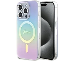 Apple iPhone 15 Pro Guess dėklas IML Iridescent MagSafe (GUHMP15LHITSU) violetinės spalvos