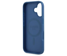 Guess GUHMP16SP4ROPEMCB Apple iPhone 16 6.1" dėklas telefonui mėlynos spalvos 4G Flowers Print MagSafe
