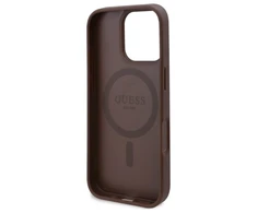 Guess GUHMP16XP4ROPEMCW Apple iPhone 16 Pro Max 6.9" dėklas telefonui rudos spalvos 4G Flowers Print MagSafe