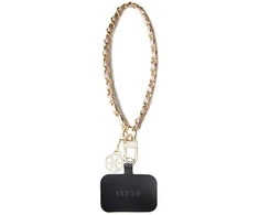 Guess universalus rankos dirželis Saffiano Chain 4G Charm - universalus telefono dirželis (Rožinė)