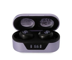 Guess GUTWST31EU TWS Bluetooth ausinės + įkrovimo stotelė violetinės spalvos