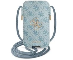 Dėklas Guess Handbag GUPHL4GMGBL 6.7" mėlynas/mėlynas hardcase 4G Big Metal Logo